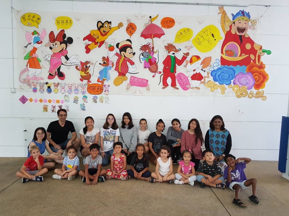 Our students created a splendid mural for Chinese New Year.