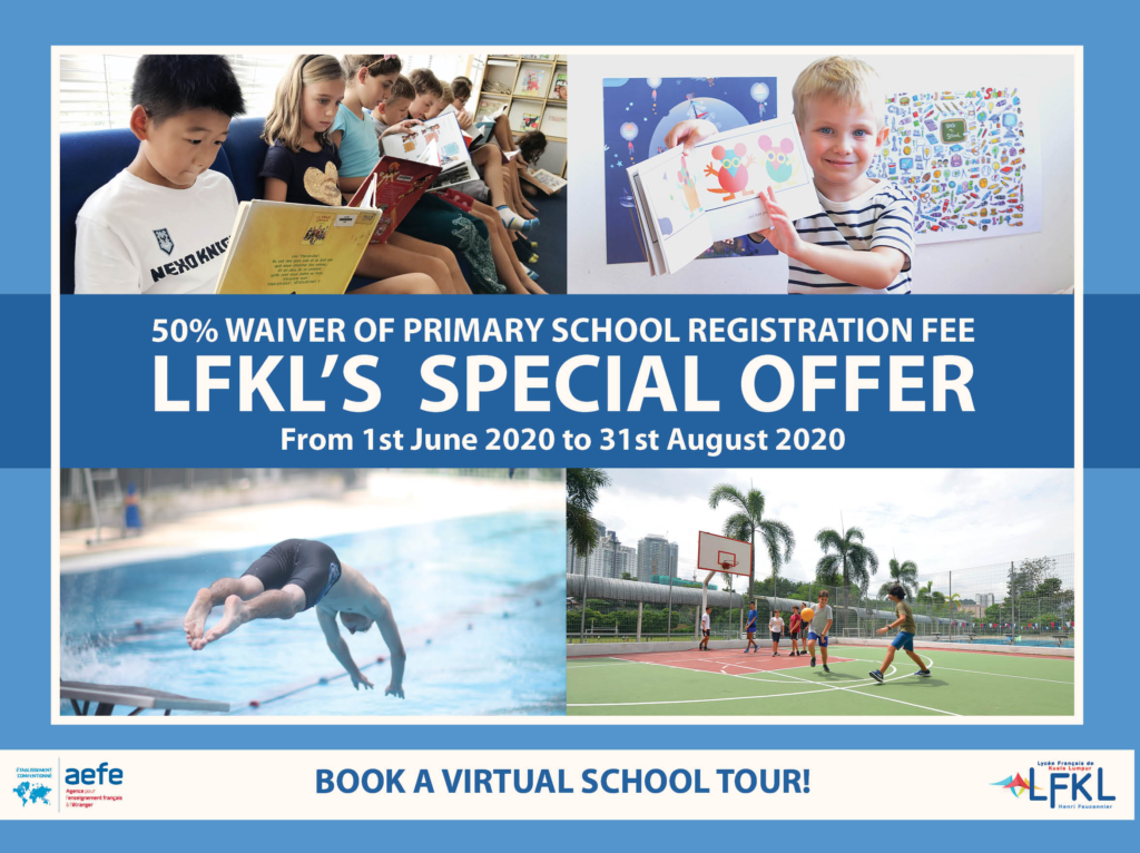 50% waiver* on primary school registration fees!