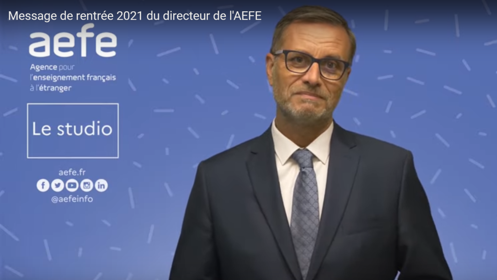 Le directeur de l'AEFE, s’adresse aux communautés scolaires.